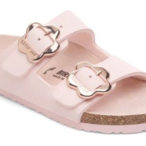 Girls' Arizona Flower Buckle Birko-Flor Sandals - Light Rose