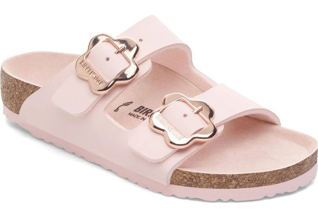 Girls' Arizona Flower Buckle Birko-Flor Sandals - Light Rose