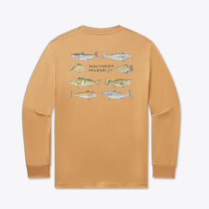 Youth LS Southern Swimmers Tee - Camel
