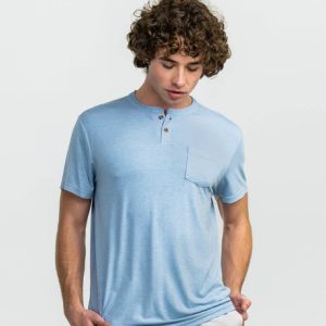 Max Comfort Henley S/S - Dusk Blue