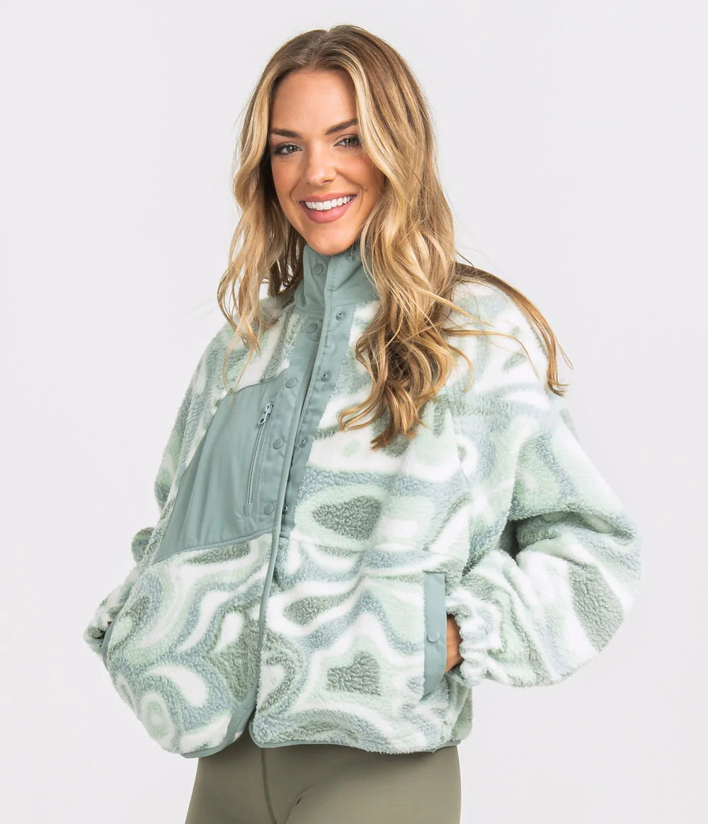 Retro Snap Fleece Jacket - Euphoria