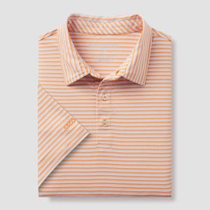 Bluffton Stripe Polo - Cantaloupe
