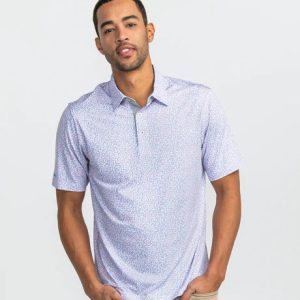 Confetti Printed Polo - White