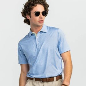 Grayton Heather Polo - Nimbus