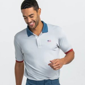 Retro Ribbed Cuff Polo - Americana