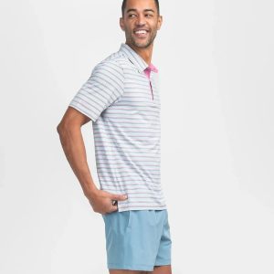 Sawgrass Stripe Polo - Crunchberry