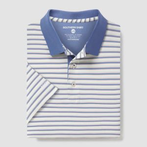 Somerset Stripe Polo - Santa Fe