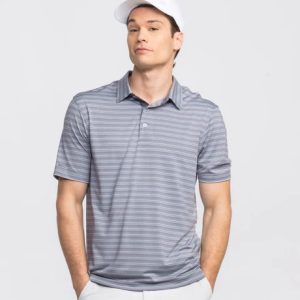 Sawgrass Stripe Polo - Quicksilver