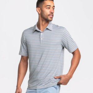Tybee Stripe Polo - Amberjack