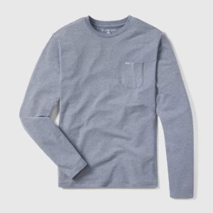 Max Comfort Pocket Tee L/S - Blue Shadow