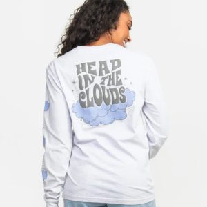Positive Thoughts Puff Print Tee L/S - Purple