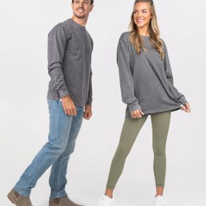 Washed Unitee L/S - Charcoal