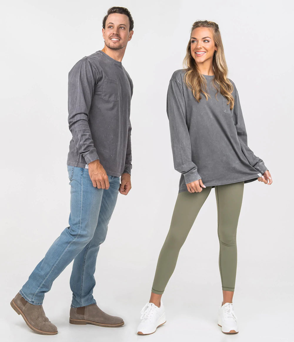 Washed Unitee L/S - Charcoal