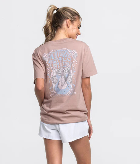 Gone Electric Tee - Mauve Shadows