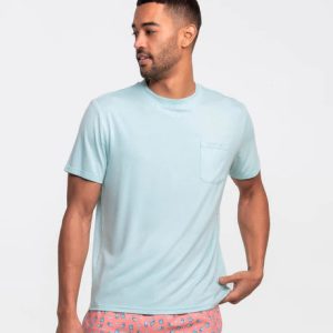 Max Comfort Pocket Tee - Aqua Splash