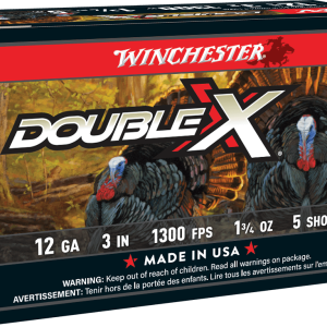 Winchester 12 GA 3" 1 3/4oz 1300FPS #5 Double X Supreme Turkey Load
