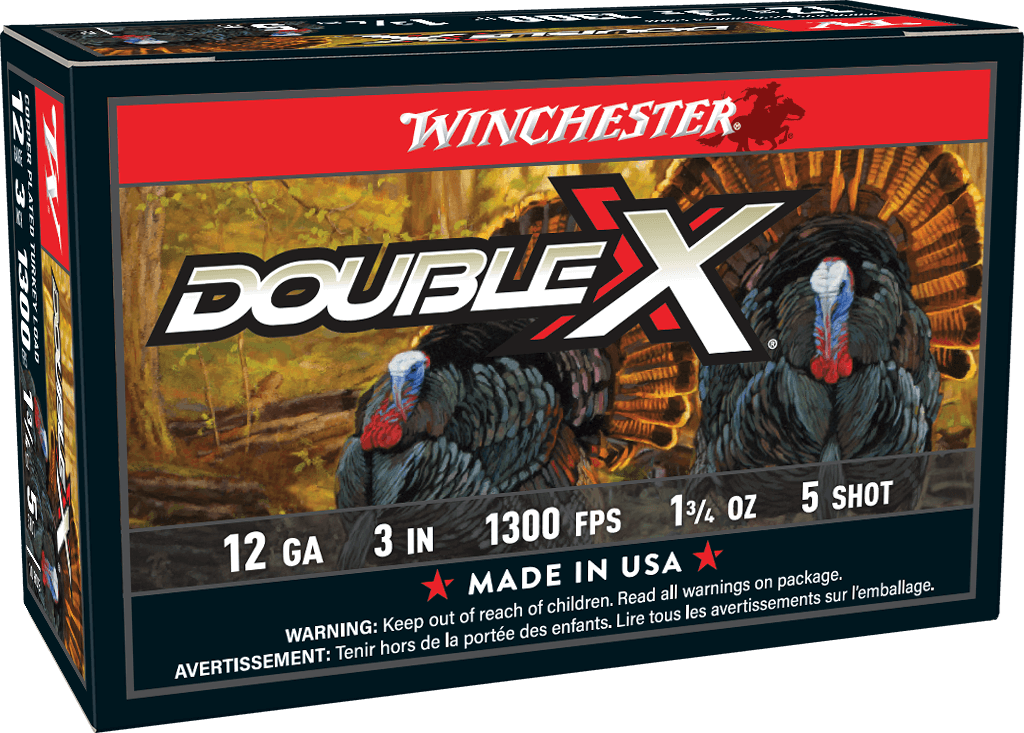 Winchester 12 GA 3" 1 3/4oz 1300FPS #5 Double X Supreme Turkey Load