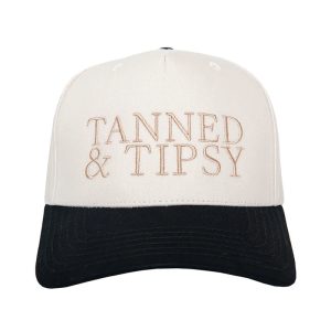 Tanned & Tipsy Trucker Hat - Black & Tan