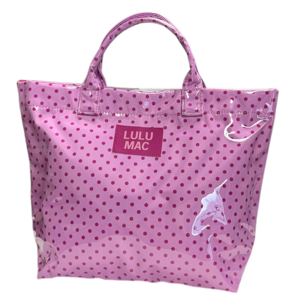Tote Bag - Light Pink/ Hot Pink Dot