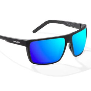 Toads Matte Black with Blue Mirror Glass Lenses