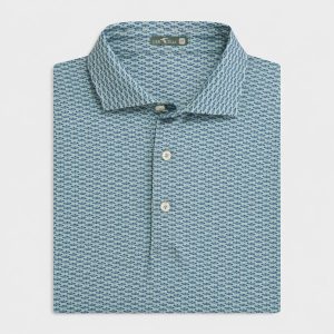 Elm Trout Run Printed Performance Polo