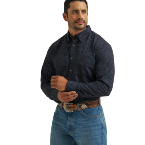 Wrangler® X Cody Johnson Long Sleeve Performance Shirt - Classic Fit - Buttons - Black
