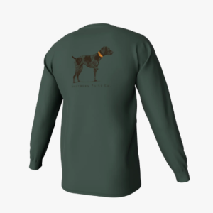 Youth Greyton Detail Long Sleeve Pocket Tee - Duck Green