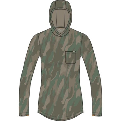 Women's Buxton Hagood Tech Hoodie - Thyme Lowland Camo