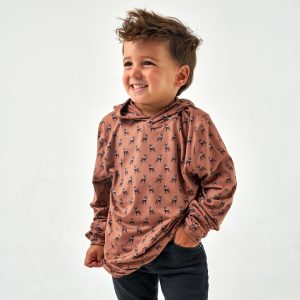 Youth Performance Hoodie - Whitetail Deer - Brown