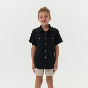 Youth Performance Western Shirt -Black