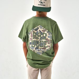 Youth Tee - Rad Dude - Heather Olive