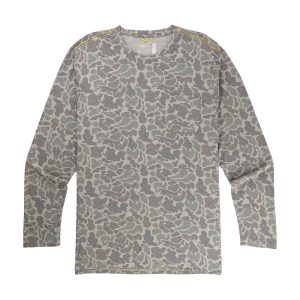 Buxton Hagood LS Tee - Dark Green Mallard Camo