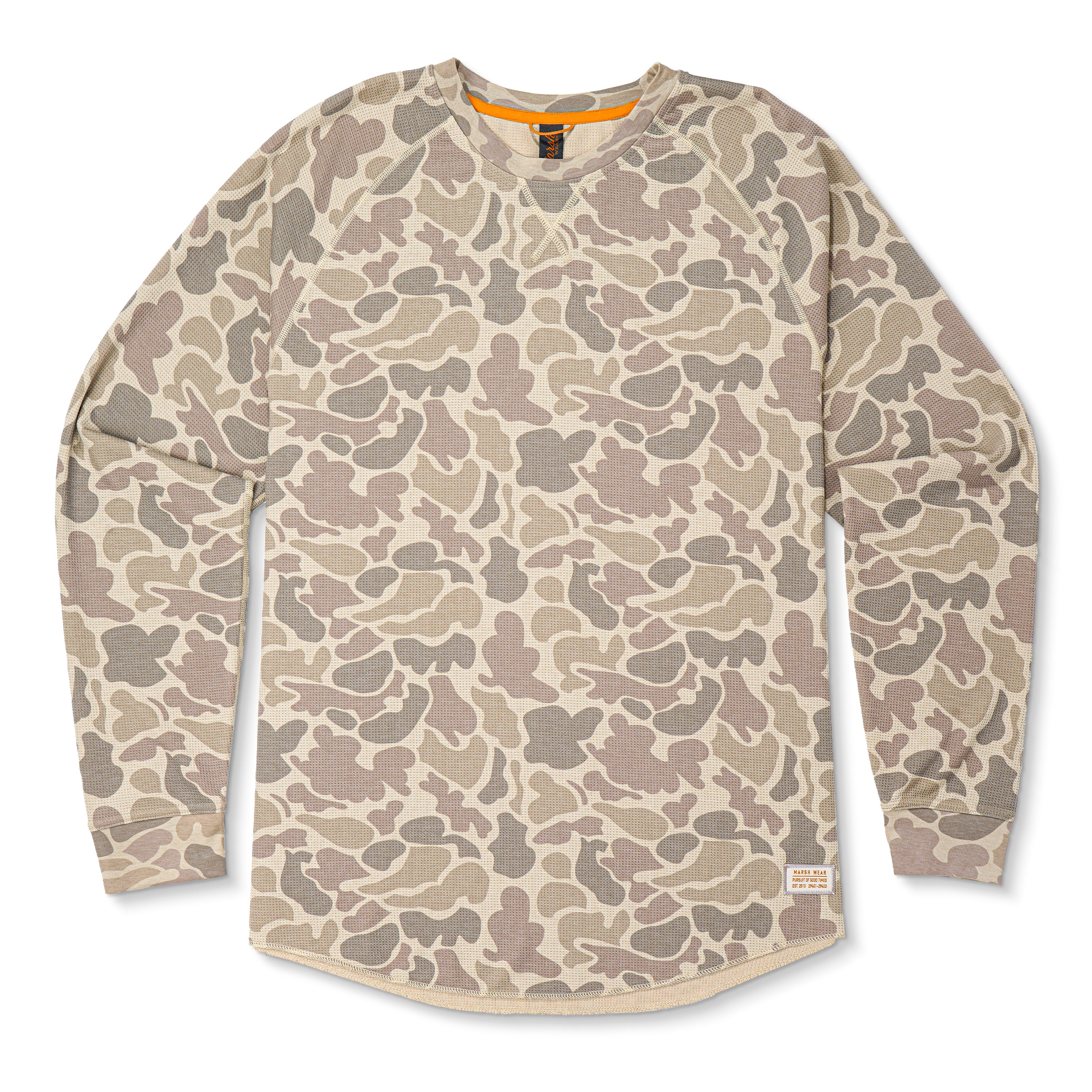 Surfside Waffle Knit - Khaki Mallard Camo
