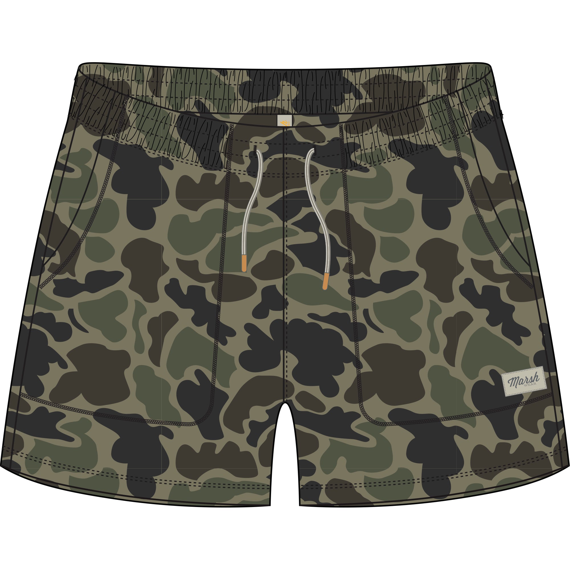 Women's Fireside Sweatshorts - Dark Green Mallard Camo