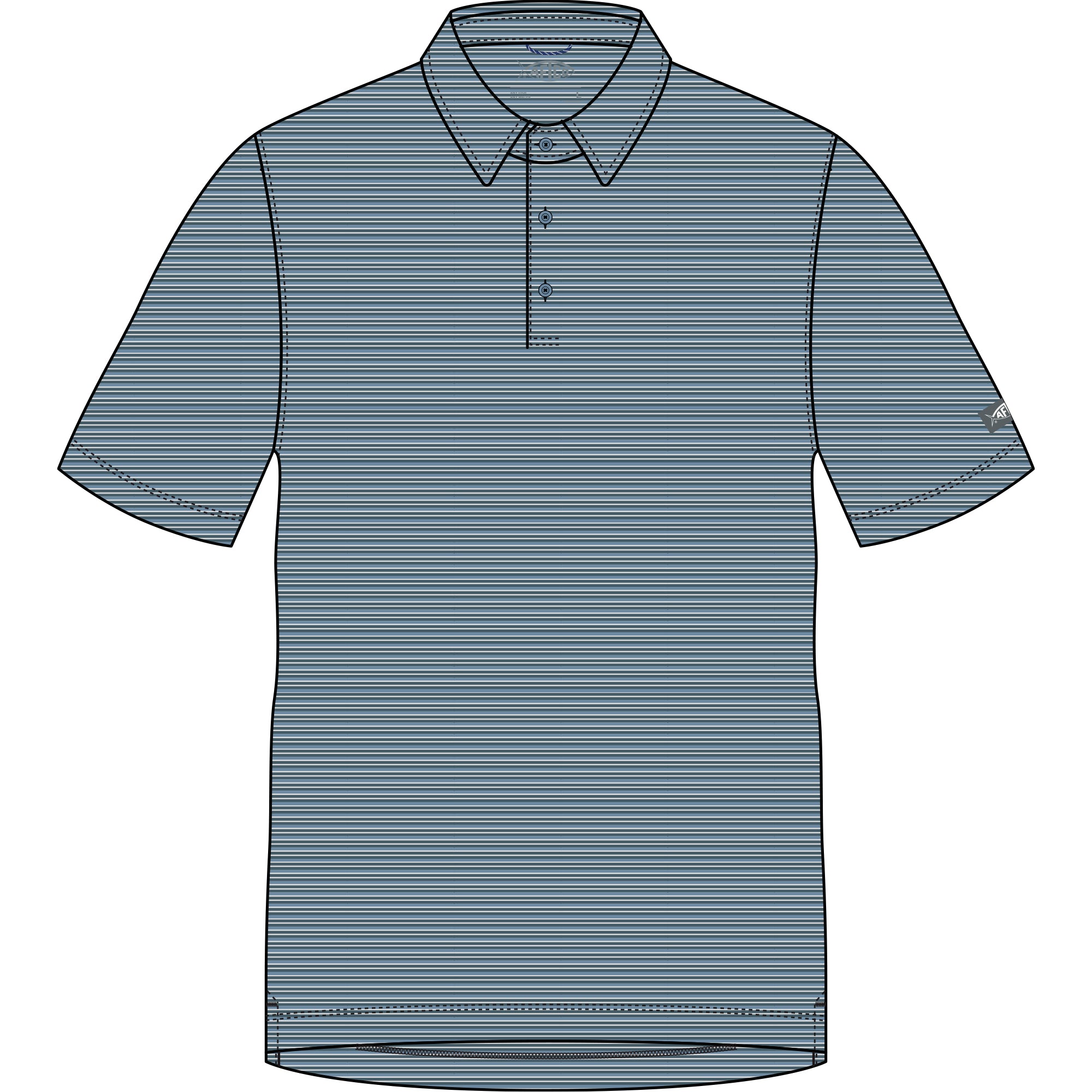 Link SS Performance Polo Shirt - Stargazer Blue