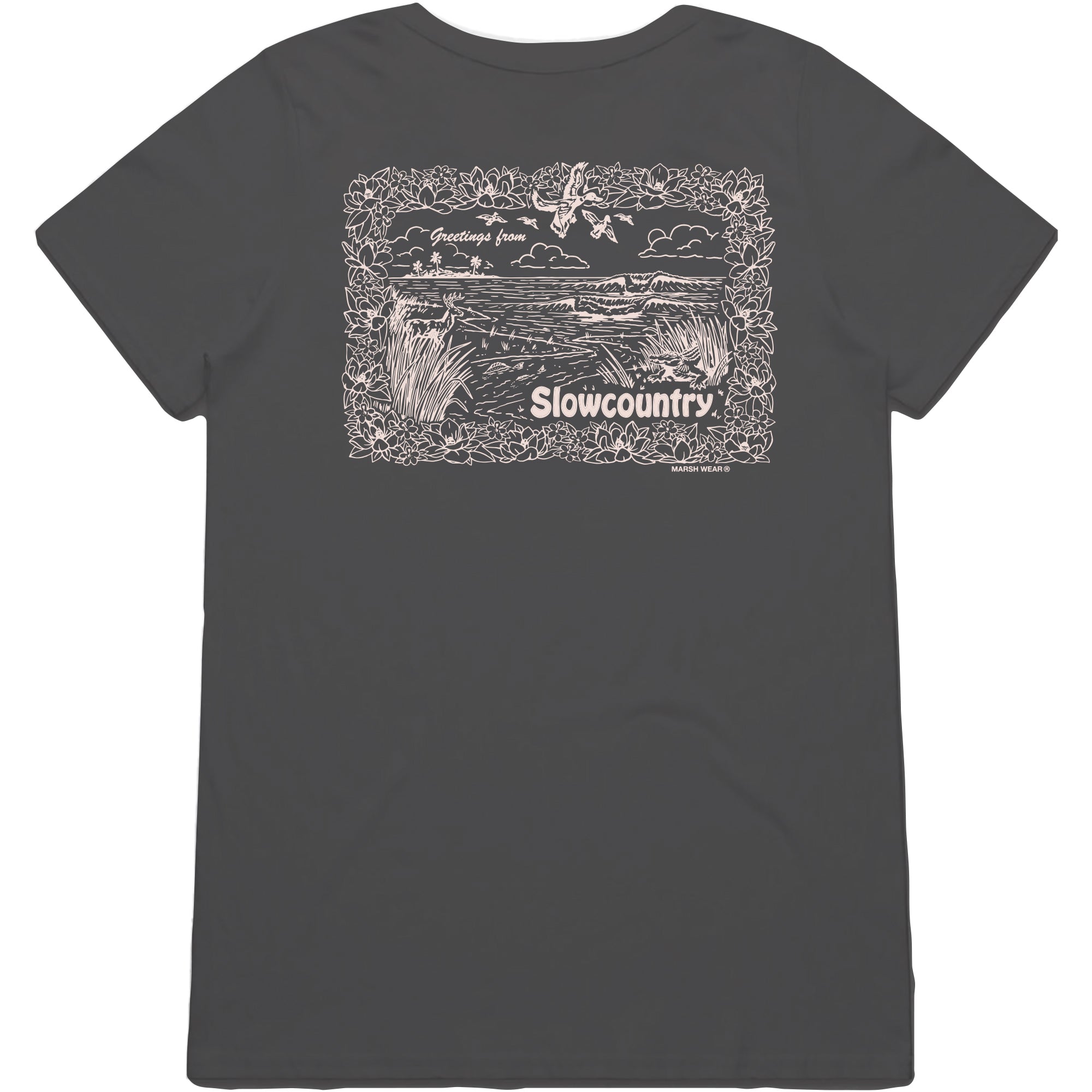 Women's Postcard SS T-Shirt - Shadow