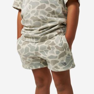 Youth Vintage Washed Shorts - Classic Deer Camo
