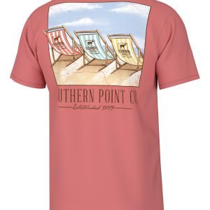 Youth Beach Chairs SS Tee- Cranberry