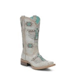 Corral Girls' Embroidered Western Boots - Square Toe