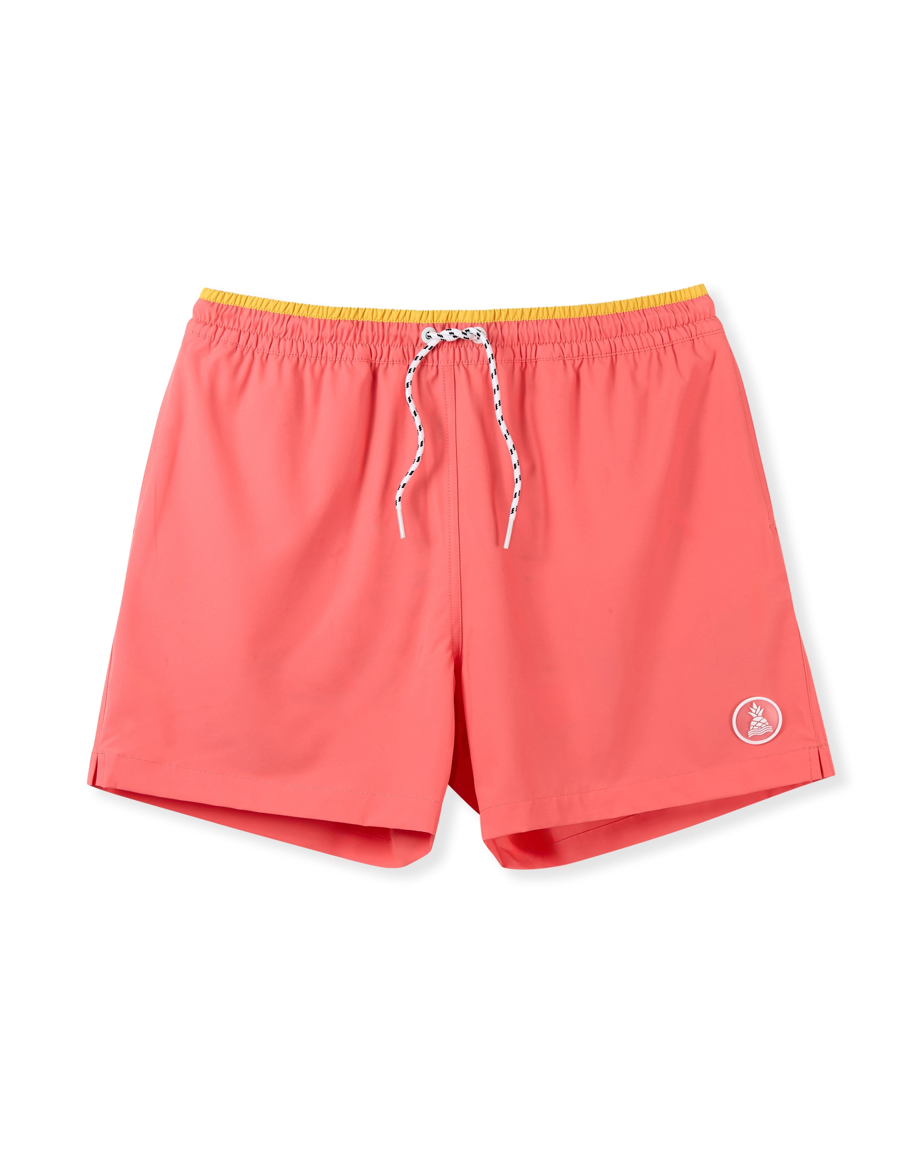 The Peach Perfects Classic Lined Swim Trunk - Coral