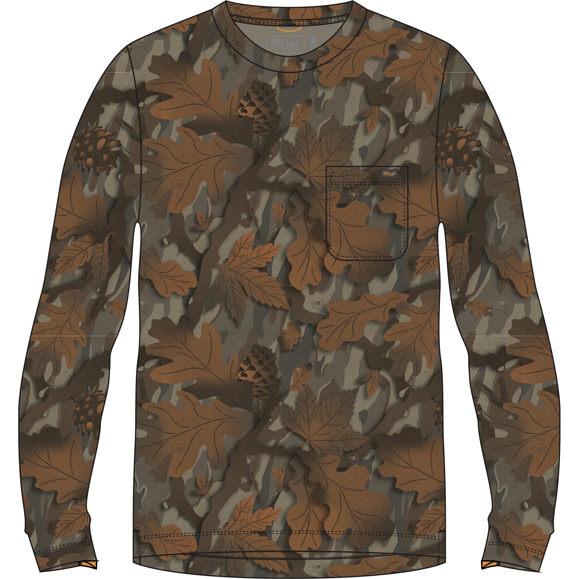 Buxton Hagood LS Tee - Lowland Canopy Camo