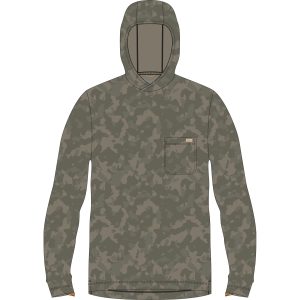 Buxton Hagood Tech Hoodie - Fossil Foxhole Camo