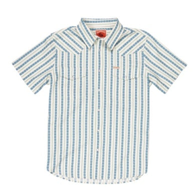 Serape Pearl Snap S/S Shirt - Teal