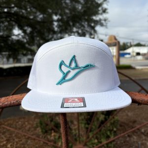 7 Panel White & Teal