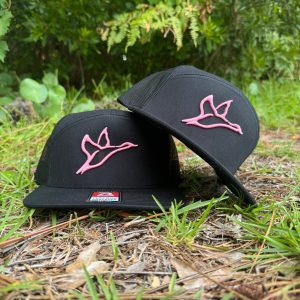 Combat Waterfowl 7 Panel Logo Hat - Black & Pink