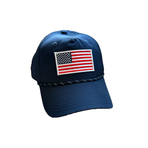 USA Flag Patch Performance Hat - Navy