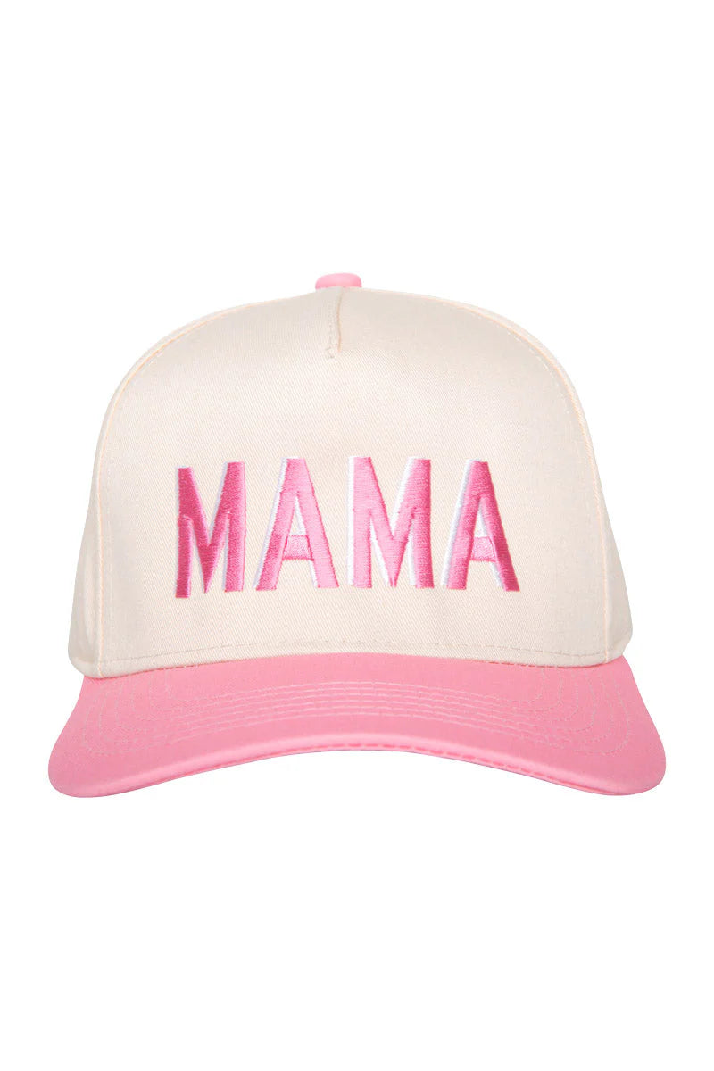 Mama Two-Tone Vintage Hat - Light Pink/Tan