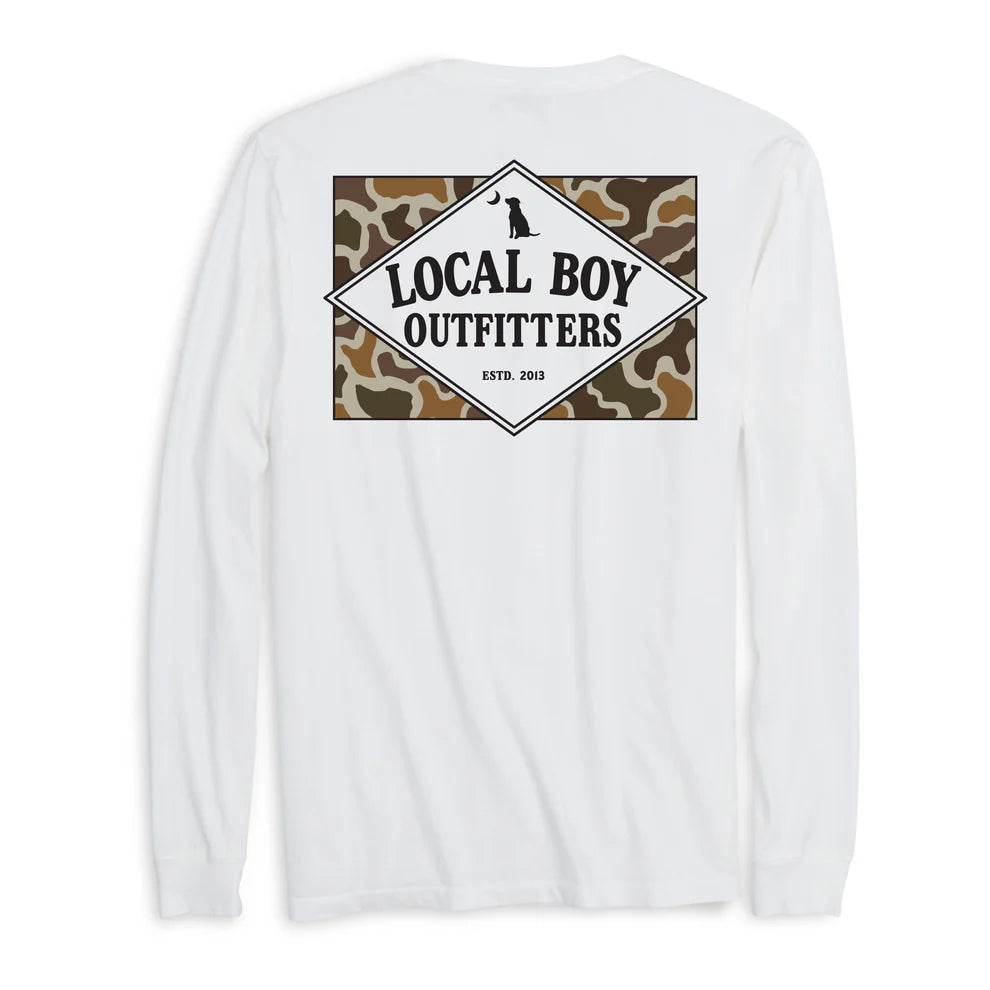 Vintage Founder's Flag LS Tee - White