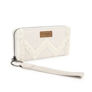 Wrangler Western Chevron Contrast Stitch RFID Wallet - Tan