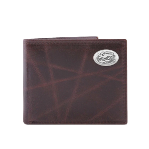 Wrinkle Leather Bifold Wallet - Florida Gators Concho
